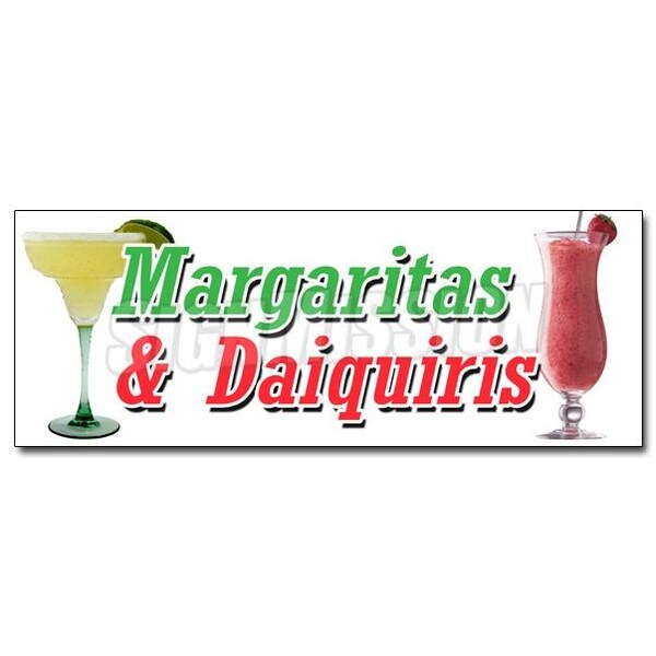 Signmission MARGARITA & DAIQUIRIS DECAL sticker frozen drinks bar banana strawberry, D-12 Margarita & Daiquiris D-12 Margarita & Daiquiris - main